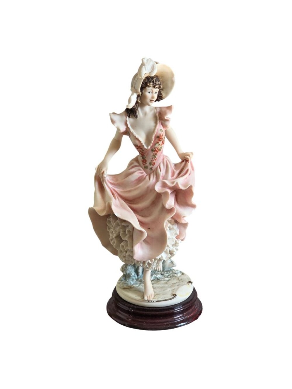 Florence-Giuseppe Armani Pink Dress Barefoot Figurine Sculpture "Ebb Tide" Model